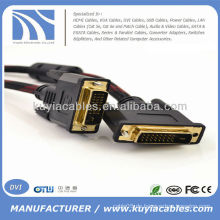 DVI 24 + 1 Kabel Nylon Netz Mann zum Mann für DVD LCD HDTV PC 1080P 10FT